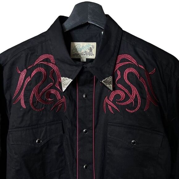 Roper Guitar Button Down Shirt Large - Picture 2 of 5